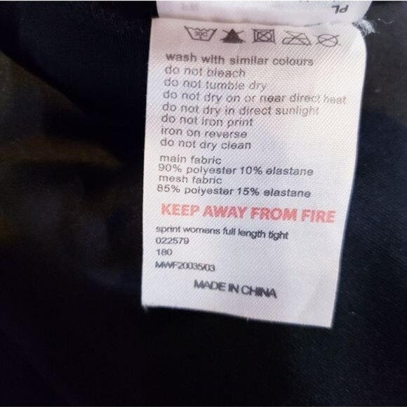 Mountain Warehouse Performance Black Quick Drying Zipper Leggings Women's Size 2 - Picture 10 of 12